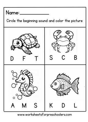 Phonetic Worksheets for Preschoolers