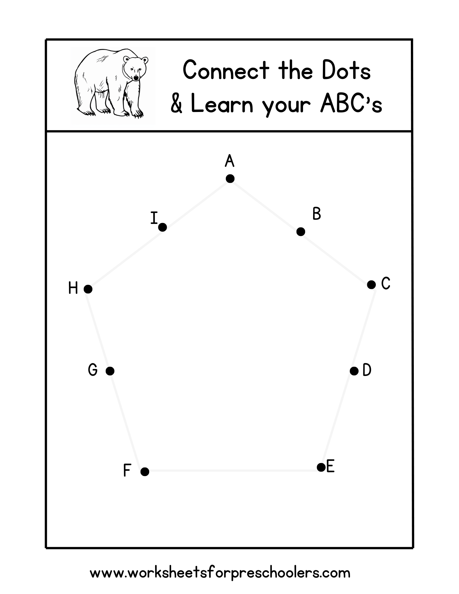 Connect The Dots Pentagon Shape Worksheet For Preschoolers 4251