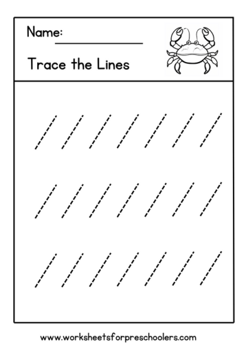 Line Tracing Worksheets for Preschoolers