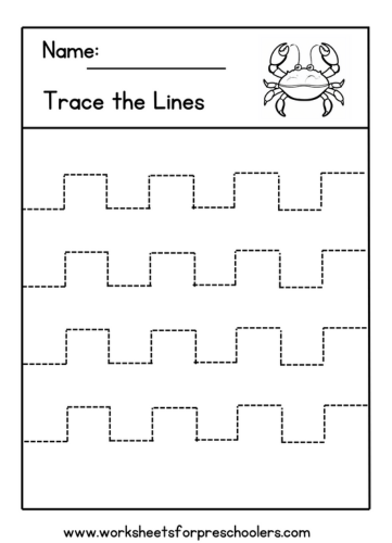 Line Tracing Worksheets for Preschoolers